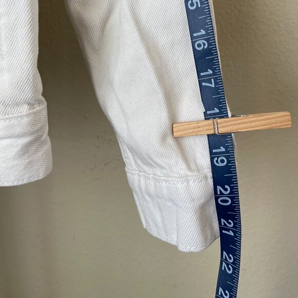 Lucky Brand XS White Tomboy Trucker Denim Jacket Summer Layer - Picture 10 of 12